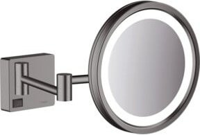 Hansgrohe AddStoris Rasierspiegel mit LED-Beleuchtung für die Wandmontage in Black Chrome - Bild 1