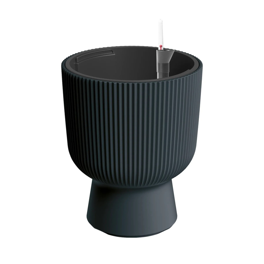 VidaAtHome.de Design-Pflanzgefäß ALVY mit Bewässerungseinsatz, Anthrazit, Durchmesser: 24 cm - Bild 2