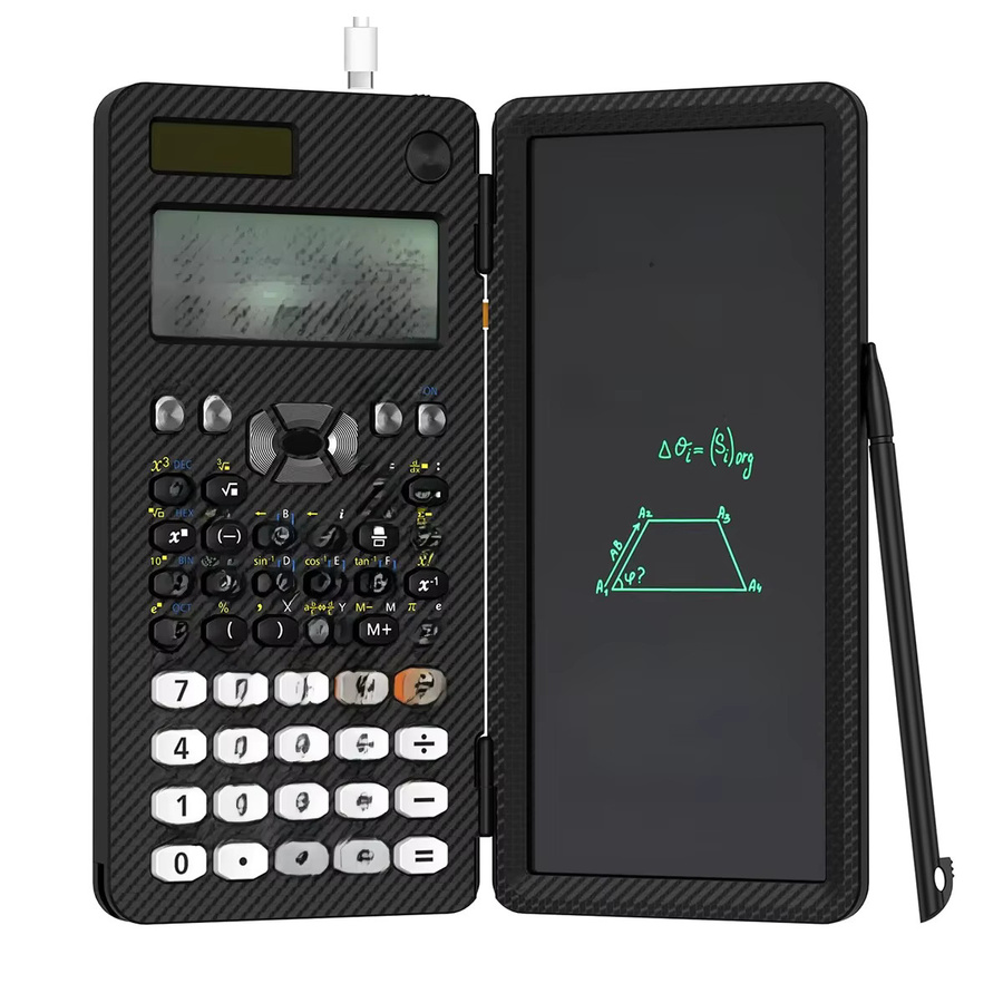 NeWYeS 991ES EX wissenschaftlicher Taschenrechner mit faltbarem LCD-Schreibtablett und Notizblock in Schwarz - Bild 6