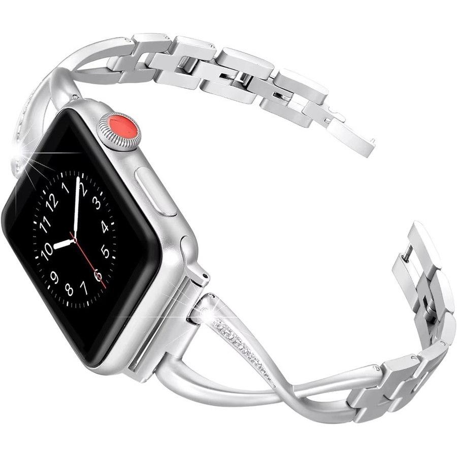 samusak Gliederarmband Edelstahl, Silber, Zirkonia, Damen - Bild 2