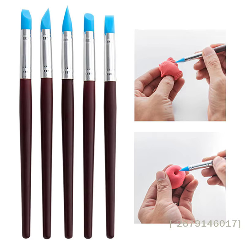 YY26 5-teiliges Silikon-Tonmodellierwerkzeug-Set für Töpfern, Keramik und Nagelkunst - Bild 1