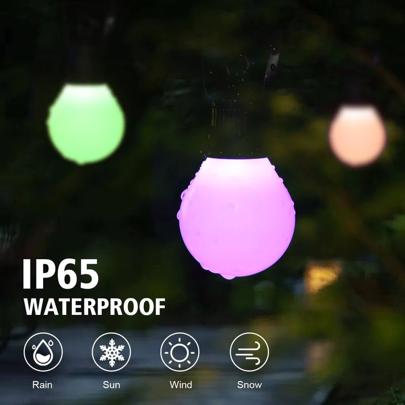 SerRickDon G40 LED Festoon-Lichterkette mit WLAN und Bluetooth, USB-Betrieb, Farbe: Weiß, ideal für Zimmer, Garten und Camping - Bild 4