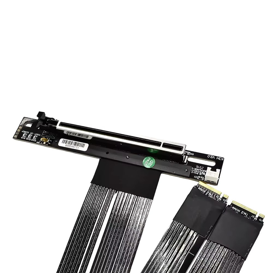 ADT-Link PCIe 5.0 x16 zu x8 Split-Verlängerungskabel in Schwarz für KI-Lokaleinsatzlösungen mit Unterstützung für Bifurkationsadapter - Bild 2