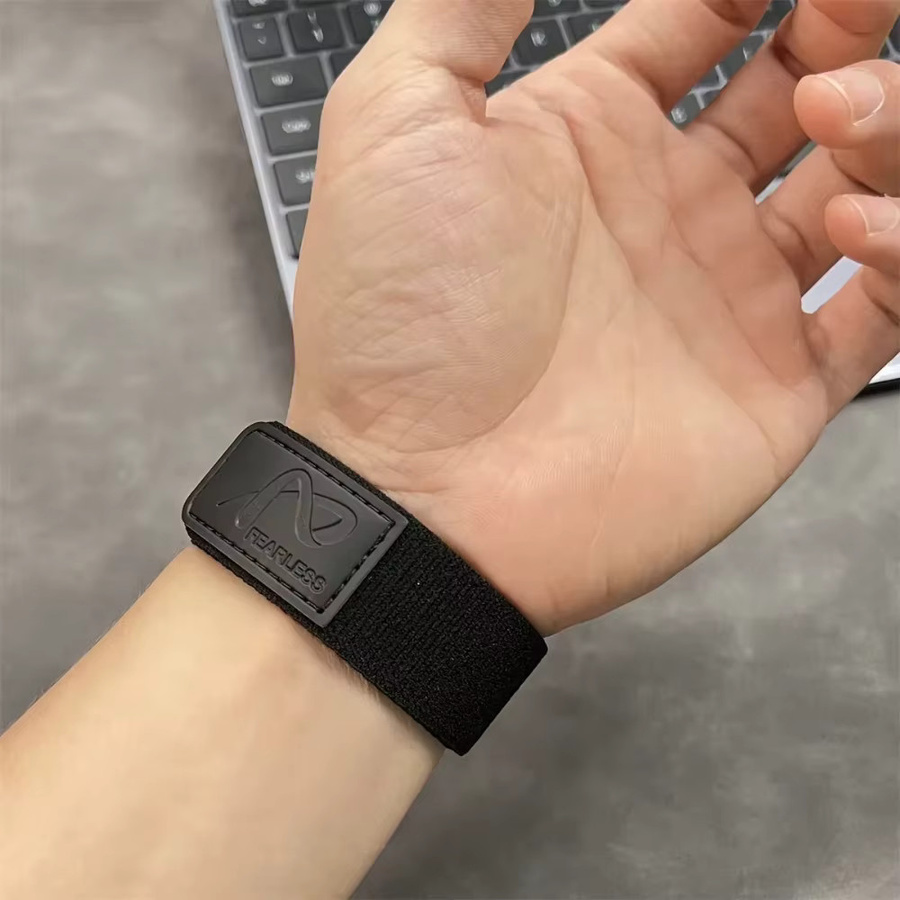 Uhrenarmband Nylon-Leder, Schwarz, Unisex - Bild 3