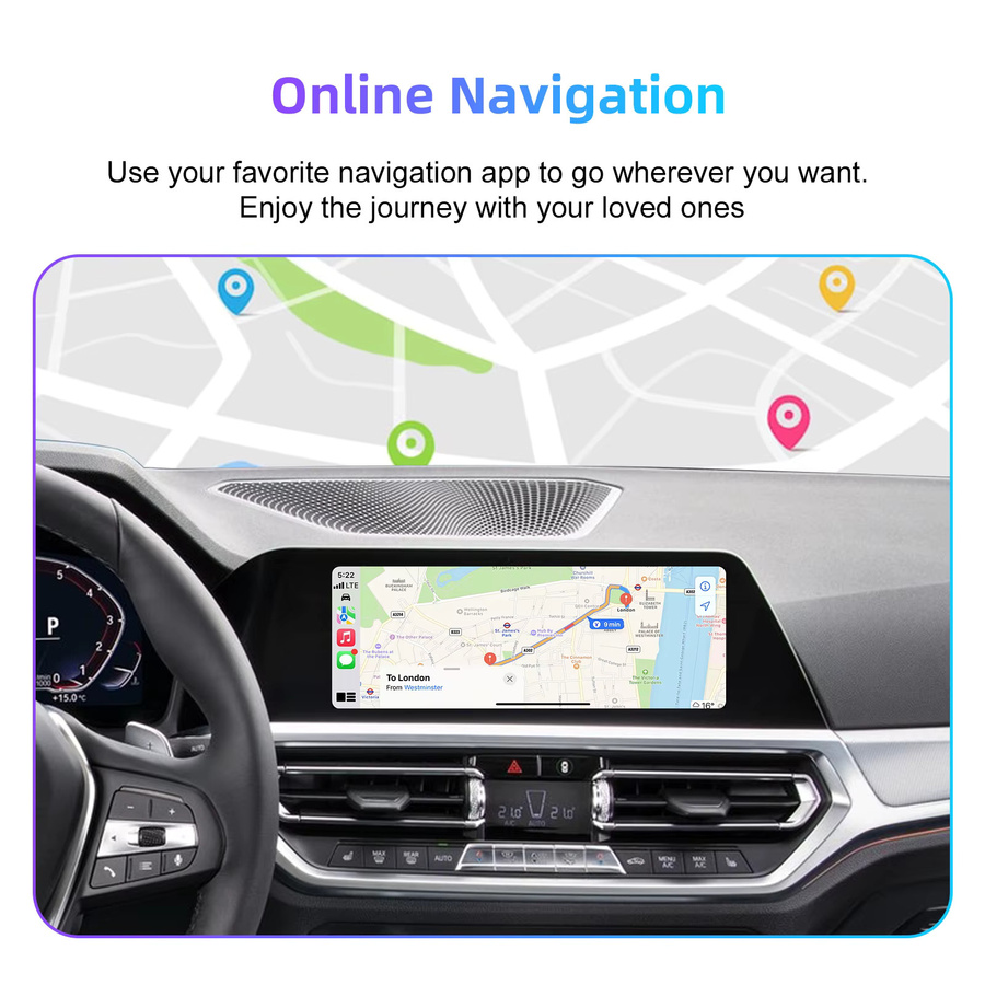 LEXXSON Wireless CarPlay und Android Auto Retrofit Kit Decoder Box für BMW EVO MGU ID5 ID6 ID7 Systeme mit Wi-Fi - Bild 5