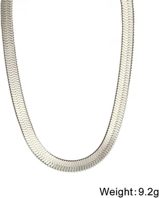 YULIN Schlangenkette Edelstahl, Silber, 50 cm, Unisex - Bild 1