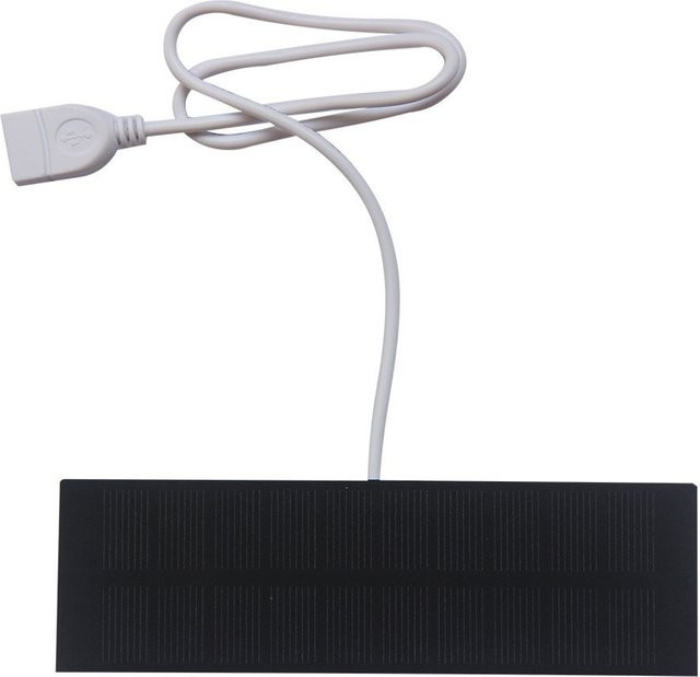 ALLOET Tragbares USB-Solarpanel-Ladegerät mit USB-A und USB-C Anschlüssen in Schwarz - Bild 1