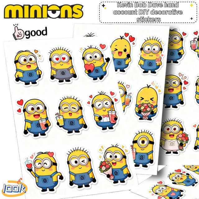 Minions Kevin Bob Dave Dekorative Sticker Set aus Papier in Mehrfarbig - Bild 1