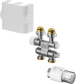 Oventrop Anschlussset für Heizkörper mit 1/2 Zoll Innengewinde in Chrom/Silber - Bild 1