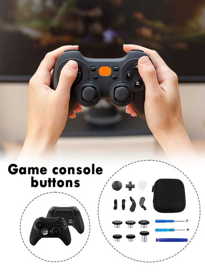 Microsoft DIY-Kit für Xbox One Elite Series 2 Edition Gaming-Controller mit Metallknöpfen, Joystick und Paddles in Schwarz und Silber - Bild 7