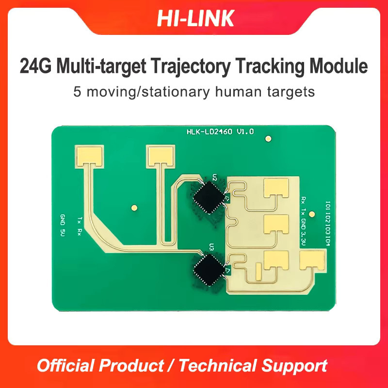 Hi-Link LD2460 Smart Home Präsenzsensor mit Menschlicher Anwesenheitserkennung und Abstand-Tracking in Grün - Bild 2
