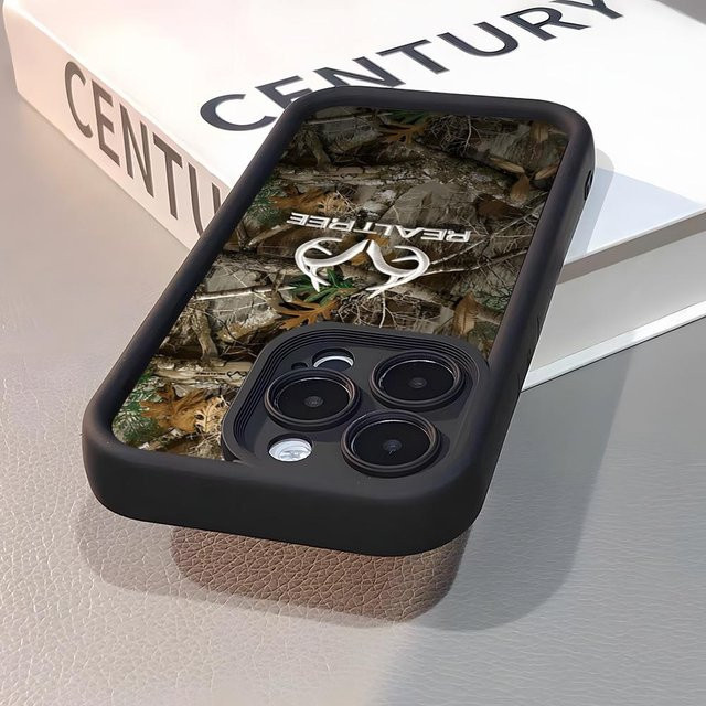 Realtree Camo Handyhülle Sky Eye Stepped Schutzhülle für iPhone 17 Air 16 15 14 13 12 11 Pro Max in Multicolour und Schwarz - Bild 1