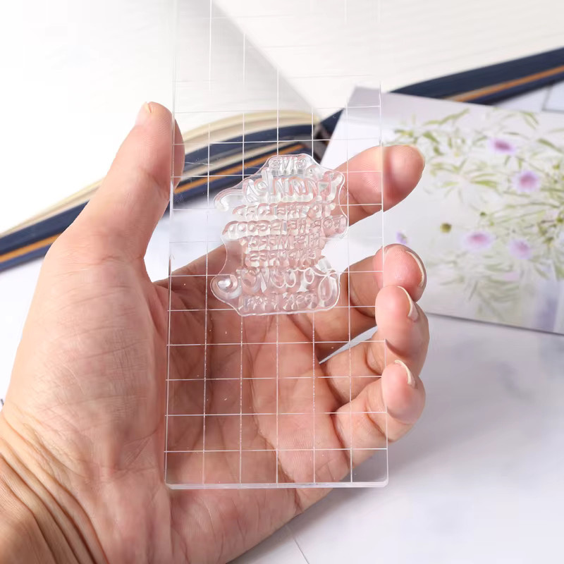 Transparente Acryl-Stempelblöcke in verschiedenen Größen für DIY Scrapbooking und Dekoration - Bild 4