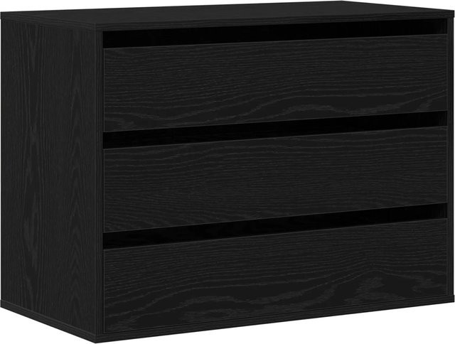 vidaXL Schubladenschrank Schwarz aus Holzwerkstoff, B/T/H: 80 x 41 x 58 cm - Bild 1