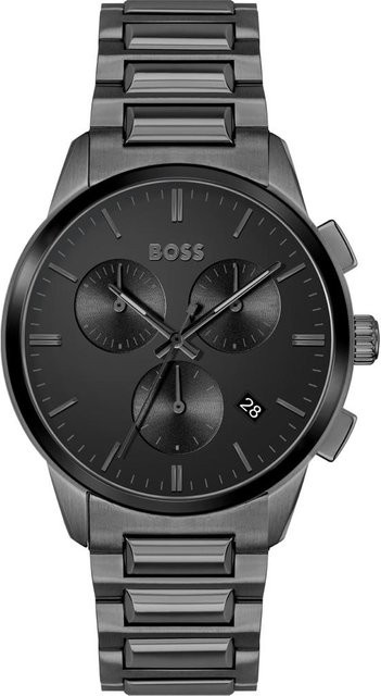 BOSS Armbanduhr, Quarz, Edelstahl, Schwarz, Herren - Bild 1