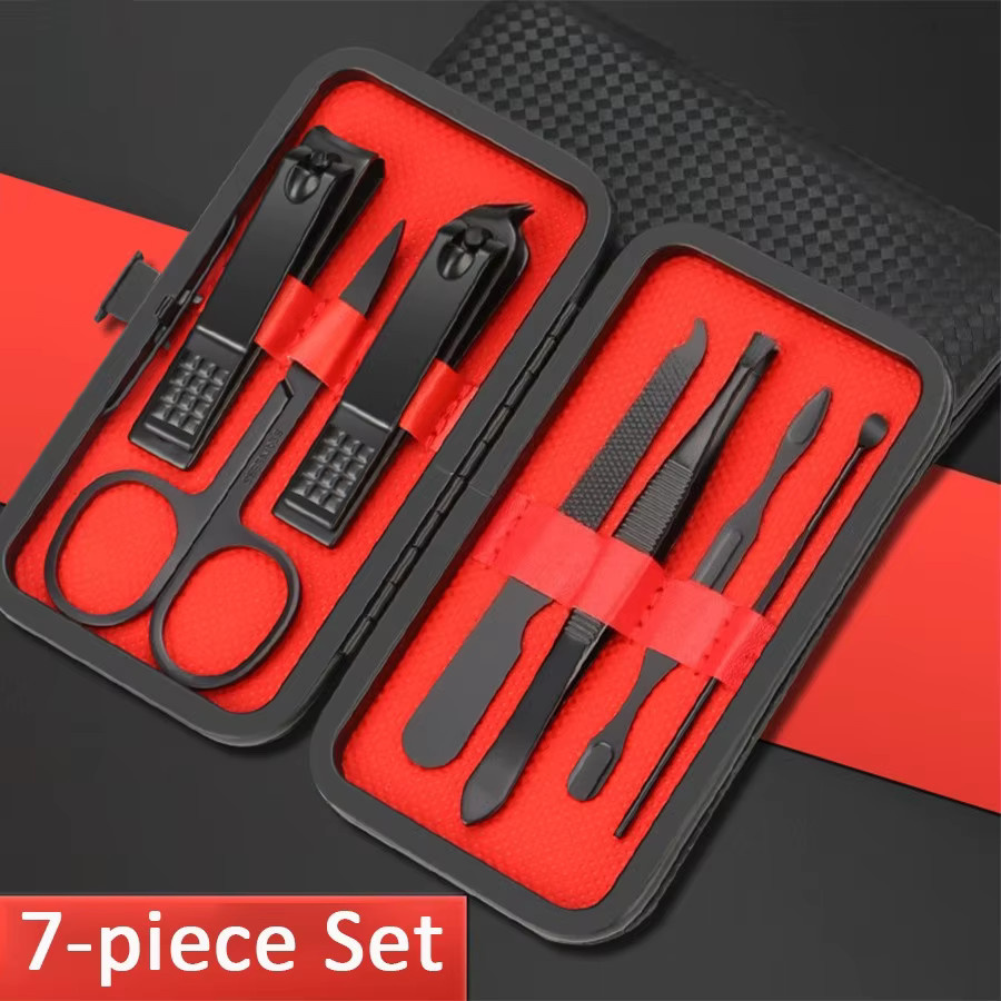 Ouriner Maniküre-Set, 7/9-teilig, Edelstahl, mit Ledertasche - Bild 2