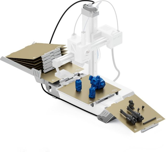 Chitu Systems PlateCycler C1M Automatisches Plattenwechsler-Set in Weiß für Bambu Lab A1 Mini zur hocheffizienten Mehrplattendruck-Unterstützung - Bild 1