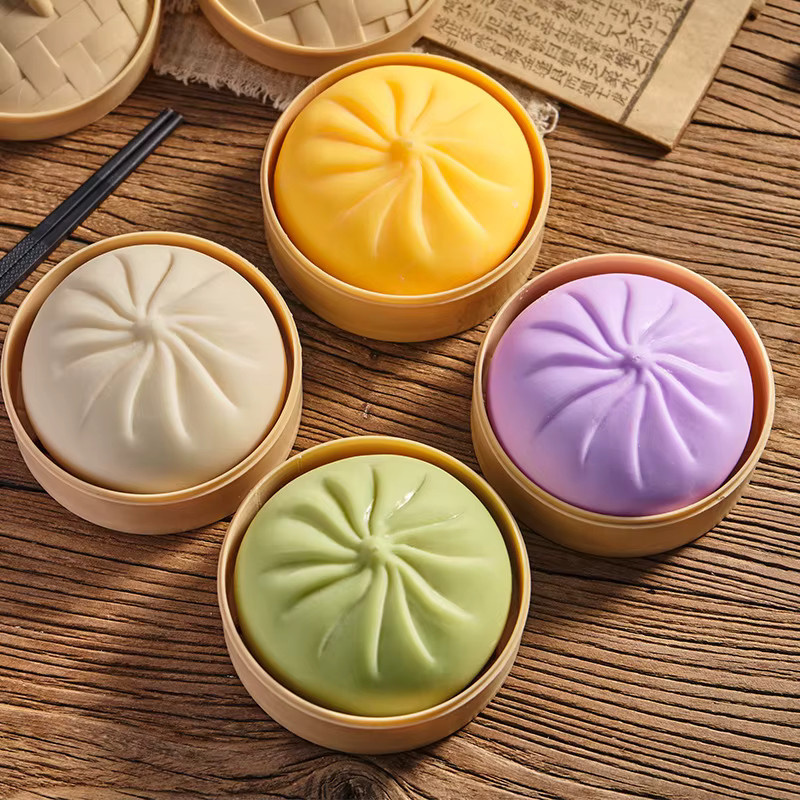 Bandai Dumpling-Stressbälle, Lebensmittel-Squishies, gelb - Bild 2