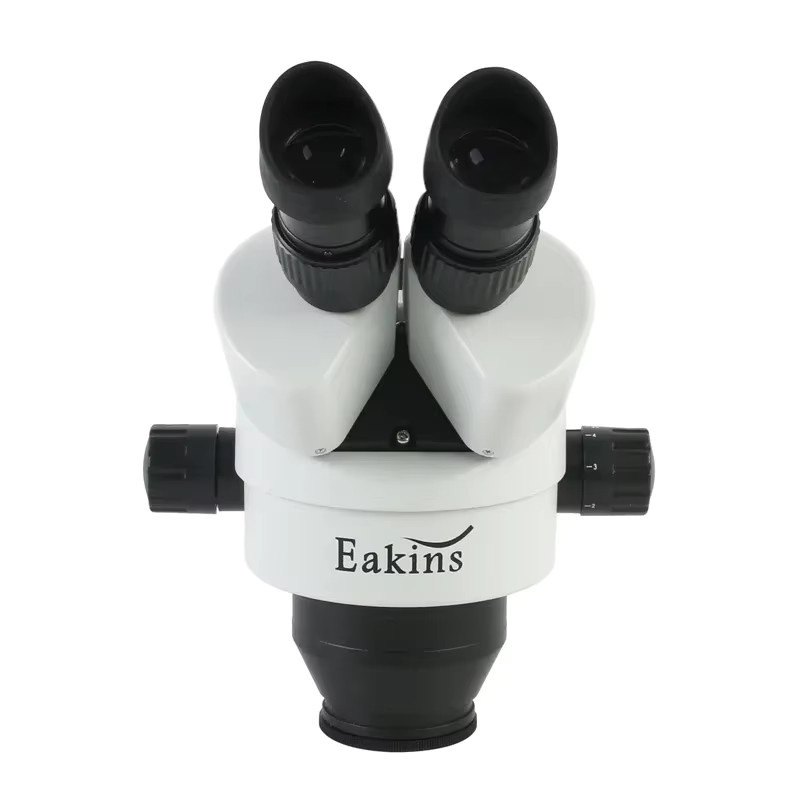 Eakins Industrie Stereo Trinokular Mikroskop mit 3,5x-180x Zoom, 48MP 4K 2K HDMI USB Kamera und Desktop Klapp Ständer in Weiß - Bild 1