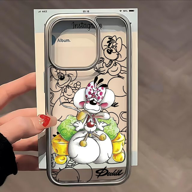 Cartoon D-Diddls Handyhülle für iPhone 11 bis iPhone 17 Pro Max, transparente weiche Rückabdeckung - Bild 1