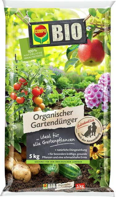 Compo Bio Organischer Gartendünger für Gartenpflanzen, Obst und Gemüse, 5 kg - Bild 1