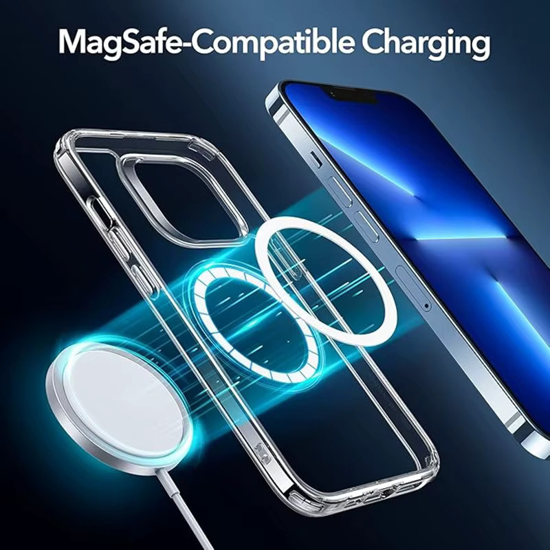 Transparente MagSafe kompatible Schutzhülle für iPhone 11 bis iPhone 17 Pro Max stoßfeste Wireless Charging Case - Bild 5