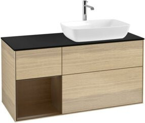 V&B Waschtischunterschrank Finion in Eiche, Breite: 120 cm, Tiefe: 50,1 cm, Höhe: 50,1 cm - Bild 1