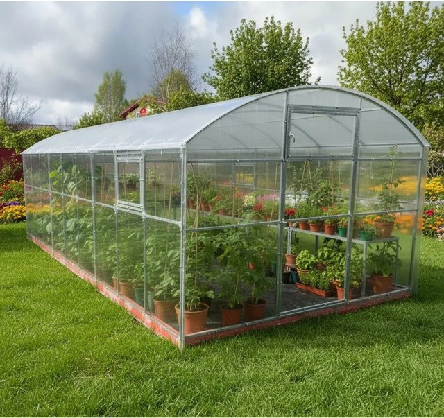 Gardener Gewächshaus Garten Dream mit 10mm Polycarbonat und Stahlrahmen, B/T: 8 x 3 m, transparent - Bild 1