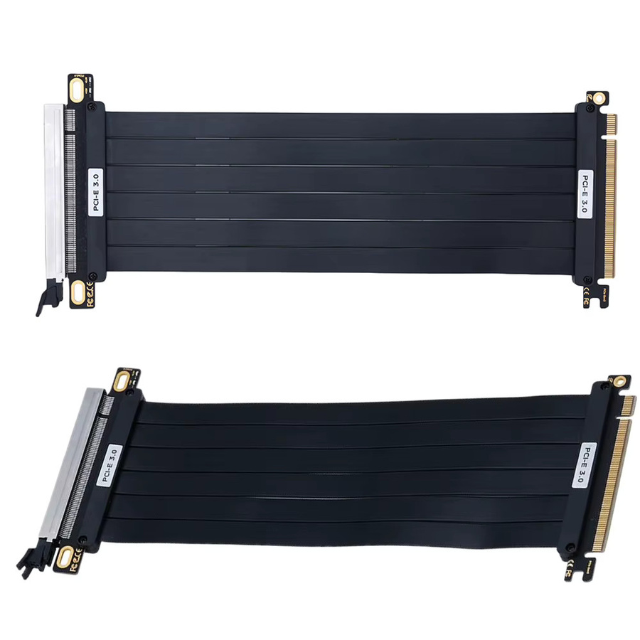 ALLOYSEED PCIe 3.0 x16 Hochgeschwindigkeits-Verlängerungskabel mit EMI-Abschirmung und 180-Grad-Adapter in Schwarz - Bild 5