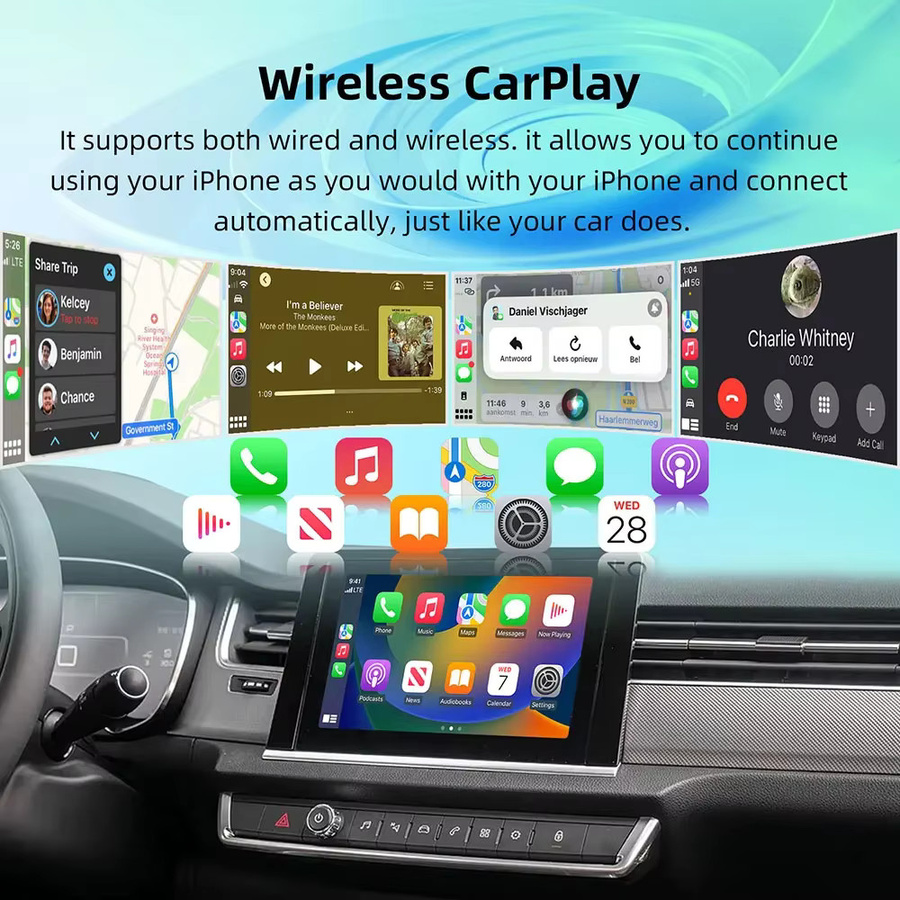 AUTOABC Drahtloses CarPlay und Android Auto Modul für Peugeot 208 308 508 3008 sowie Citroen C4 DS3 DS4 DS5 mit SMEG und MRN Unterstützung und Mirror Link via Bluetooth - Bild 4