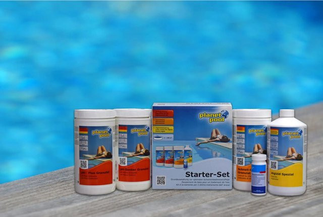 WEKA Poolwasser Pflege-Set DeLuxe zur Wasserpflege und Pool Desinfektion inklusive pH-Wert Regulierung - Bild 1