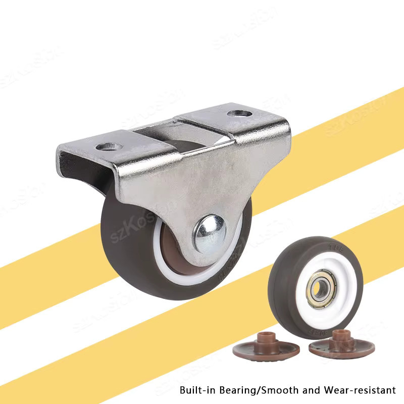 4 Stück geräuscharme Mini-Lenkrollen aus Gummi mit 1 Zoll Durchmesser von ouliluye für Trolleys und Schubladen - Bild 3