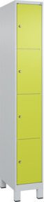 C+P Schließfachschrank Classic PLUS mit Füßen, 1 Abteil, Viridingrün, H x B x T: 195 x 30 x 50 cm - Bild 1
