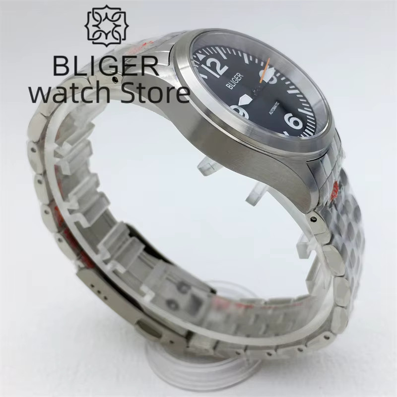 BLIGER Armbanduhr Automatik, Edelstahl, Schwarz, 36 mm, Herren - Bild 2
