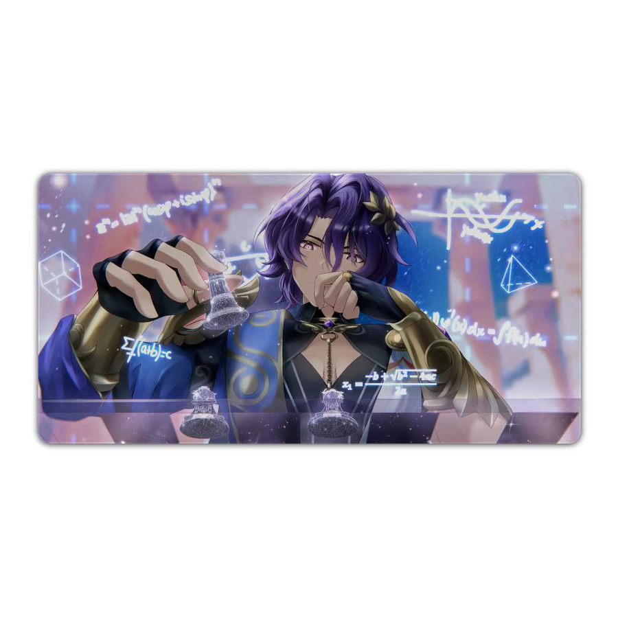 Honkai Star Rail Dr Ratio Mauspad XXL rutschfeste Gamer-Tastatur Unterlage mit HD Art Design, B/T: 90 x 40 cm, Multicolor - Bild 5