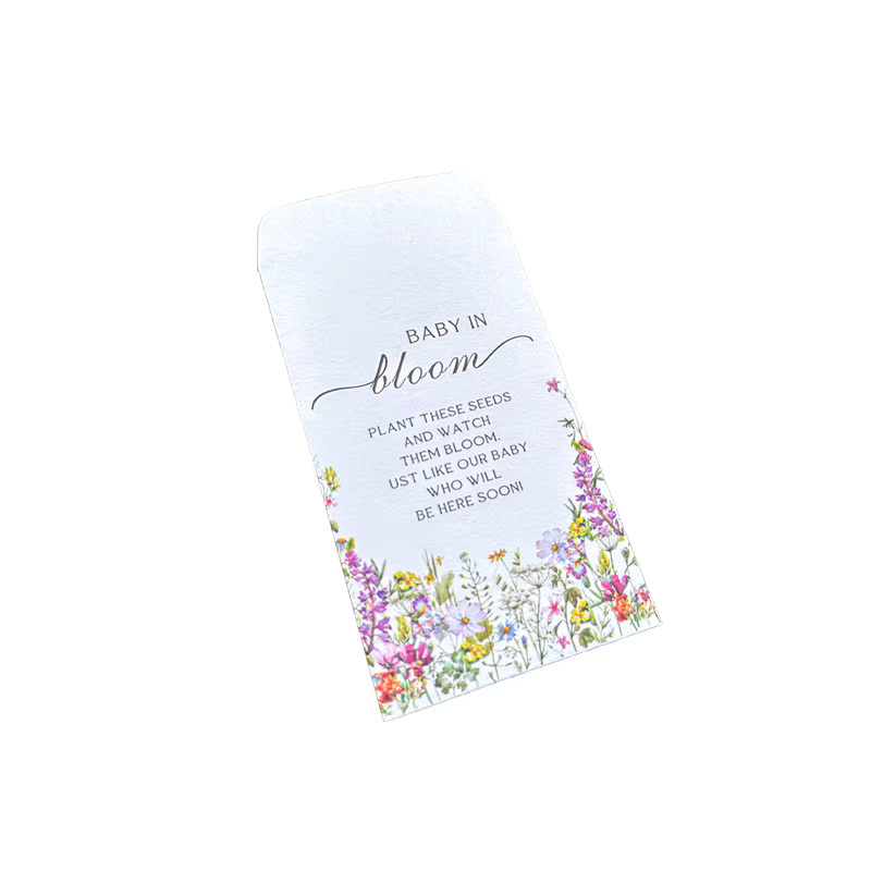 50 Stück Let Love Grow Samenpakete als Hochzeitsgastgeschenk mit weißen Kraftpapier-Umschlägen und Sichtfenster - Bild 3