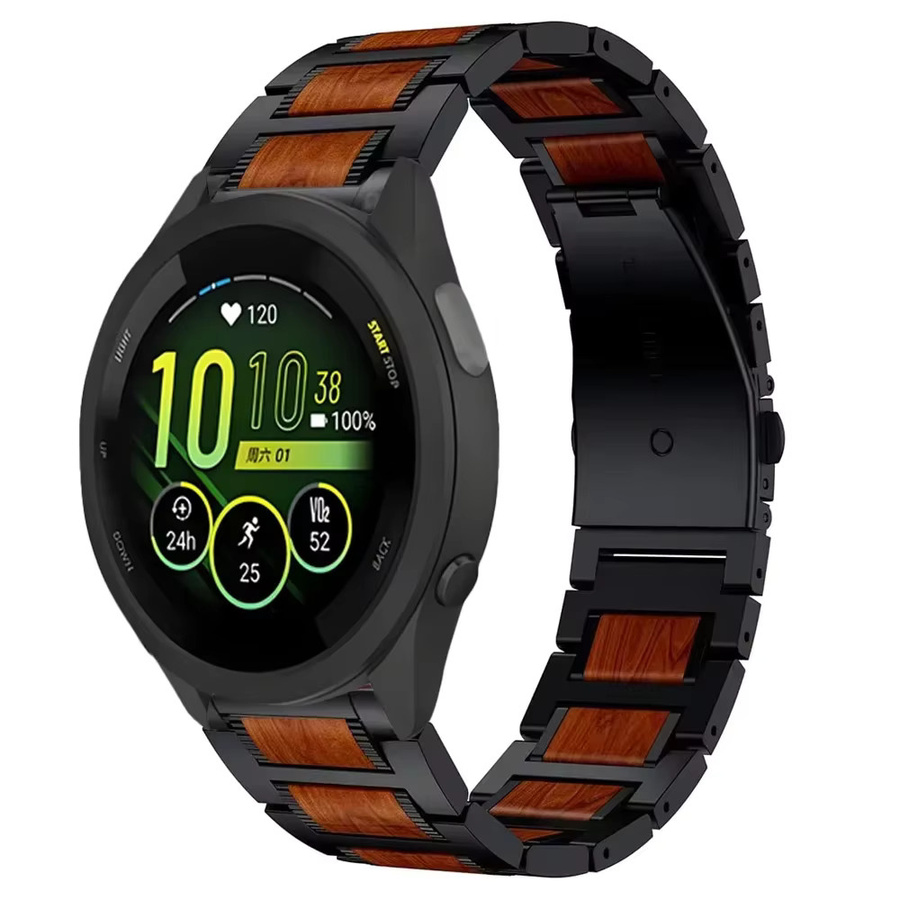 Uhrenarmband Edelstahl, Schwarz, Unisex, 22 mm - Bild 3