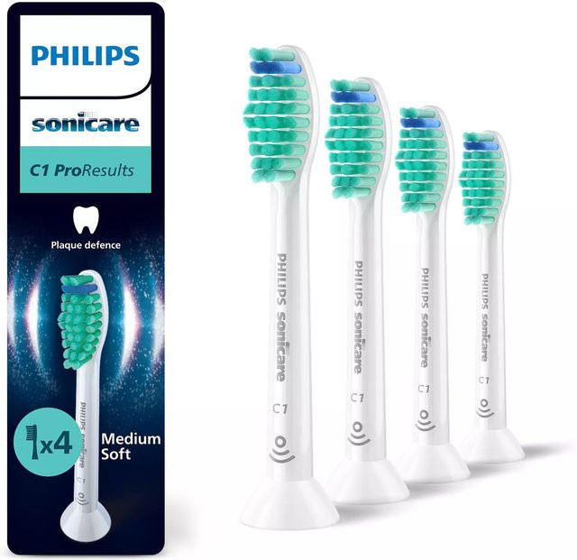 Philips ProResults Aufsteckbürsten HX6014/87, 4er-Set, Weiß - Bild 1