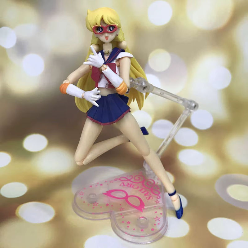 Bandai Sailor Moon Sailor Venus Minako Aino Anime Action Figure aus Kunststoff, mehrfarbig, Höhe: 16 cm - Bild 3