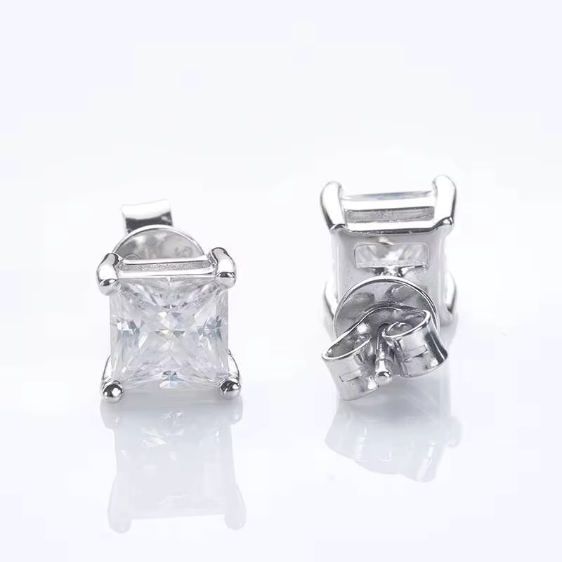 JoyceJelly Ohrstecker, 925 Silber, Moissanit, Unisex - Bild 3