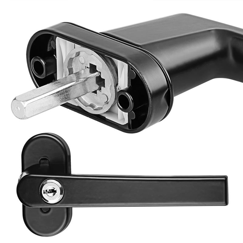 Monzana Fenstergriff 2er-Set Schwarz abschließbar aus Stahl - Bild 2