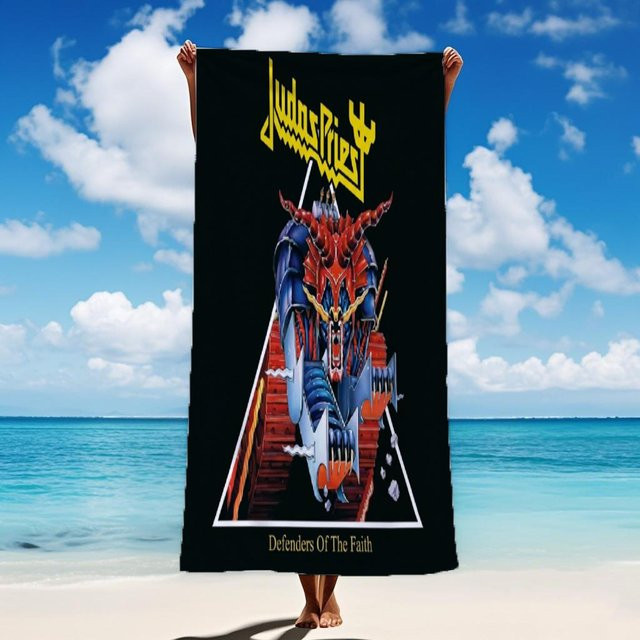 JMG Household Supplies Badetuch Judas Priest Defenders Of The Faith Album Cover Mikrofaser, B/B: 80 x 160 cm, Multicolour - Bild 1