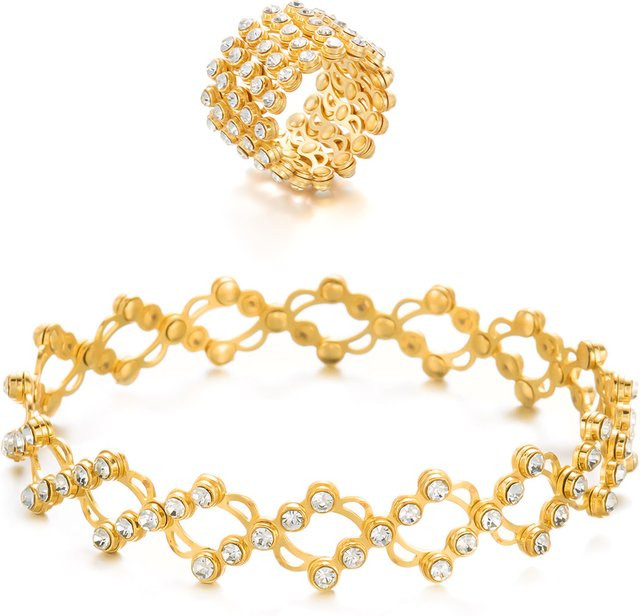 Harlermoon Ring-Armband, Kupfer, Zirkonia, Damen - Bild 1
