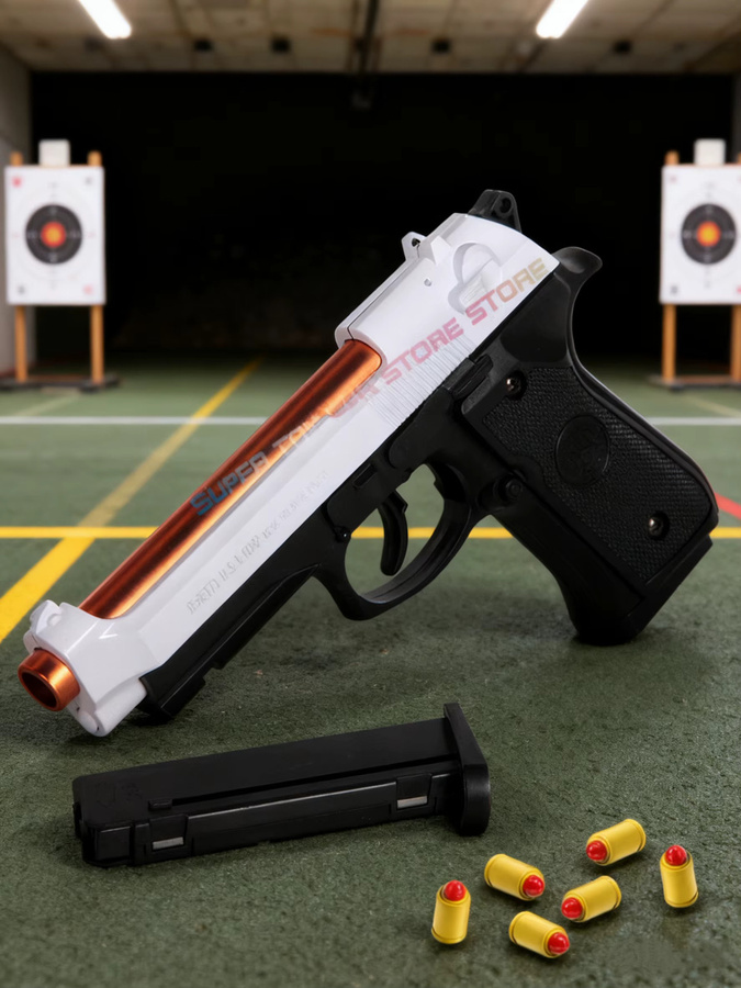 M9A3 Pistole, mit weichen Kugeln, Blowback, Schwarz - Bild 6