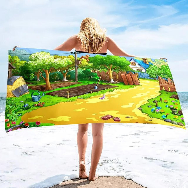 JMG Household Supplies Zoo-Print Strandtuch aus Mikrofaser in Multicolour, Breite: 100 cm, Tiefe: 50 cm - Bild 1