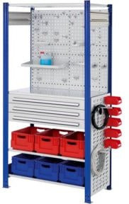 Kappes Steckregal RasterPlan Mod. 8 in Blau, Stahl, B: 100 cm, H: 200 cm, T: 50 cm - Bild 1