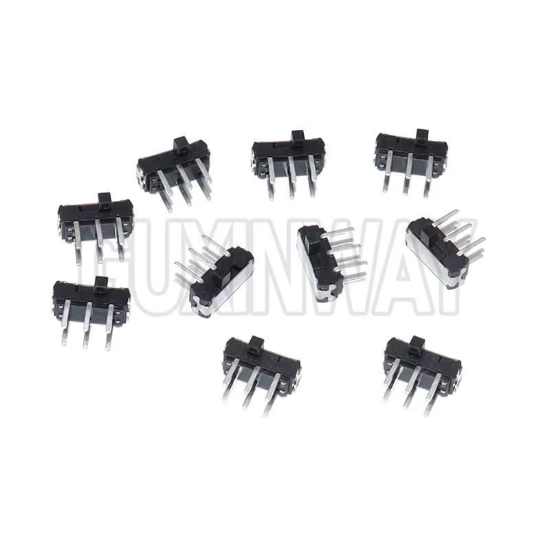 10 Stück GUXINWAY Mini Schiebeschalter MSK-22D18 DPDT 2P2T DIP 6Pin Side Slide Micro Slide Switches Schwarz - Bild 2