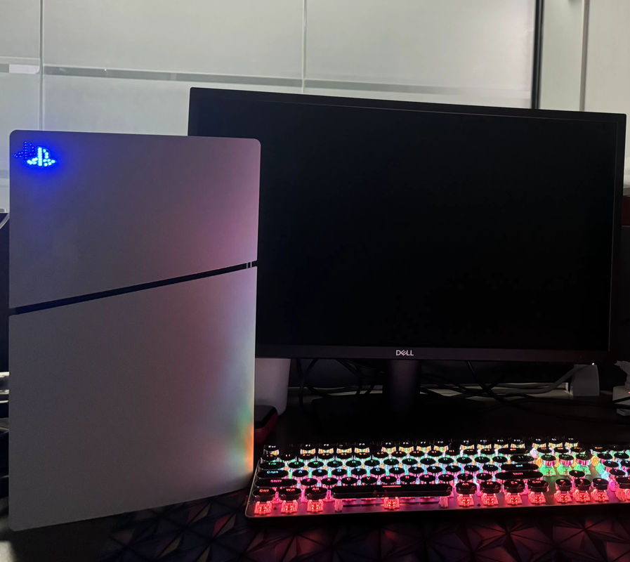 JazPlate RGB LED Logo Licht für PS5 Slim und PS5 Pro mit Musik-Synchronisierung, mehrfarbige DIY-Dekoration aus Kunststoff - Bild 4