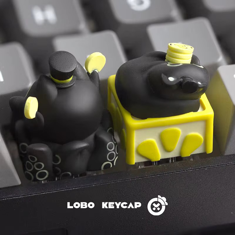 LOBO KEYCAP Lord Of Mysteries Klein Cat Resin ESC Keycap für mechanische Tastaturen in Schwarz und Orange - Bild 4