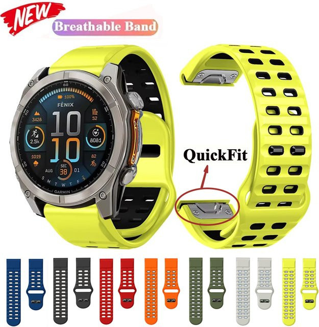 QuickFit Uhrenarmband Silikon, 26 mm, 22 mm, Unisex - Bild 1